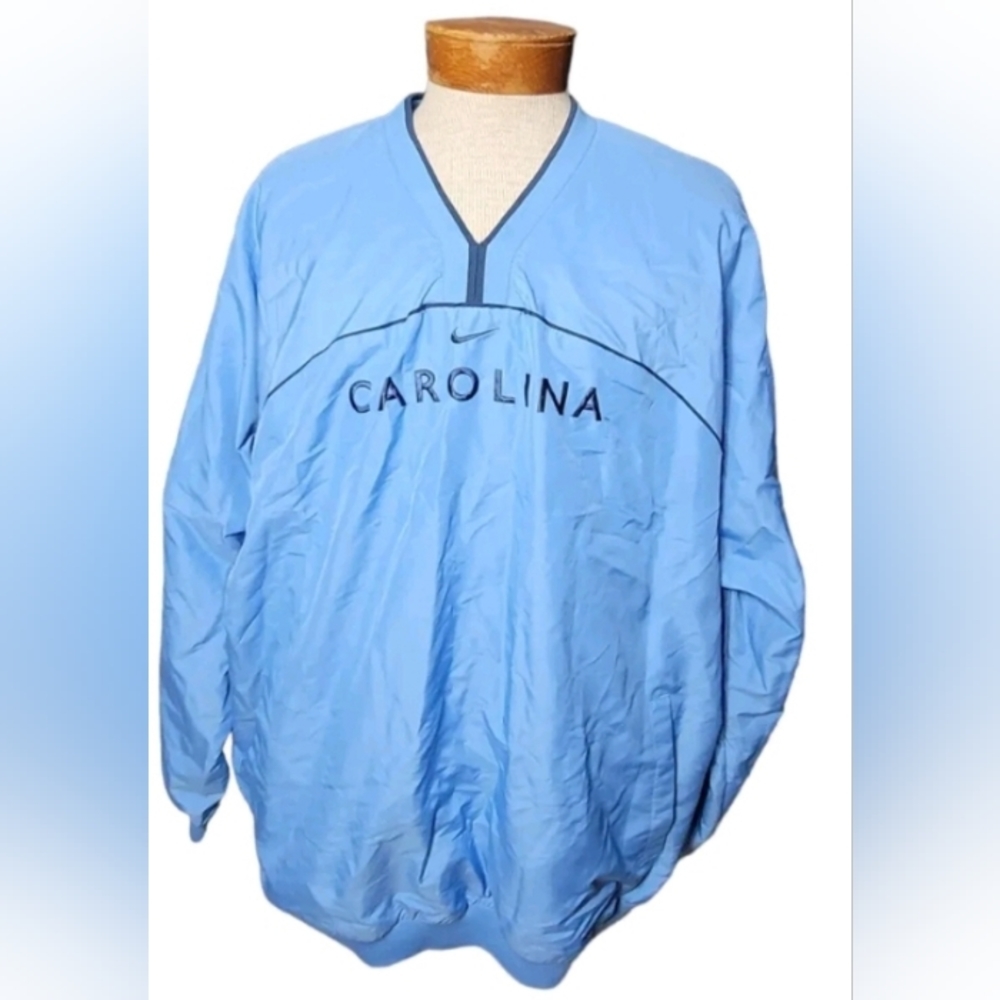 Nike 90s UNC North Carolina Tarheels Pullover Center Swoosh Jacket Size XL B22